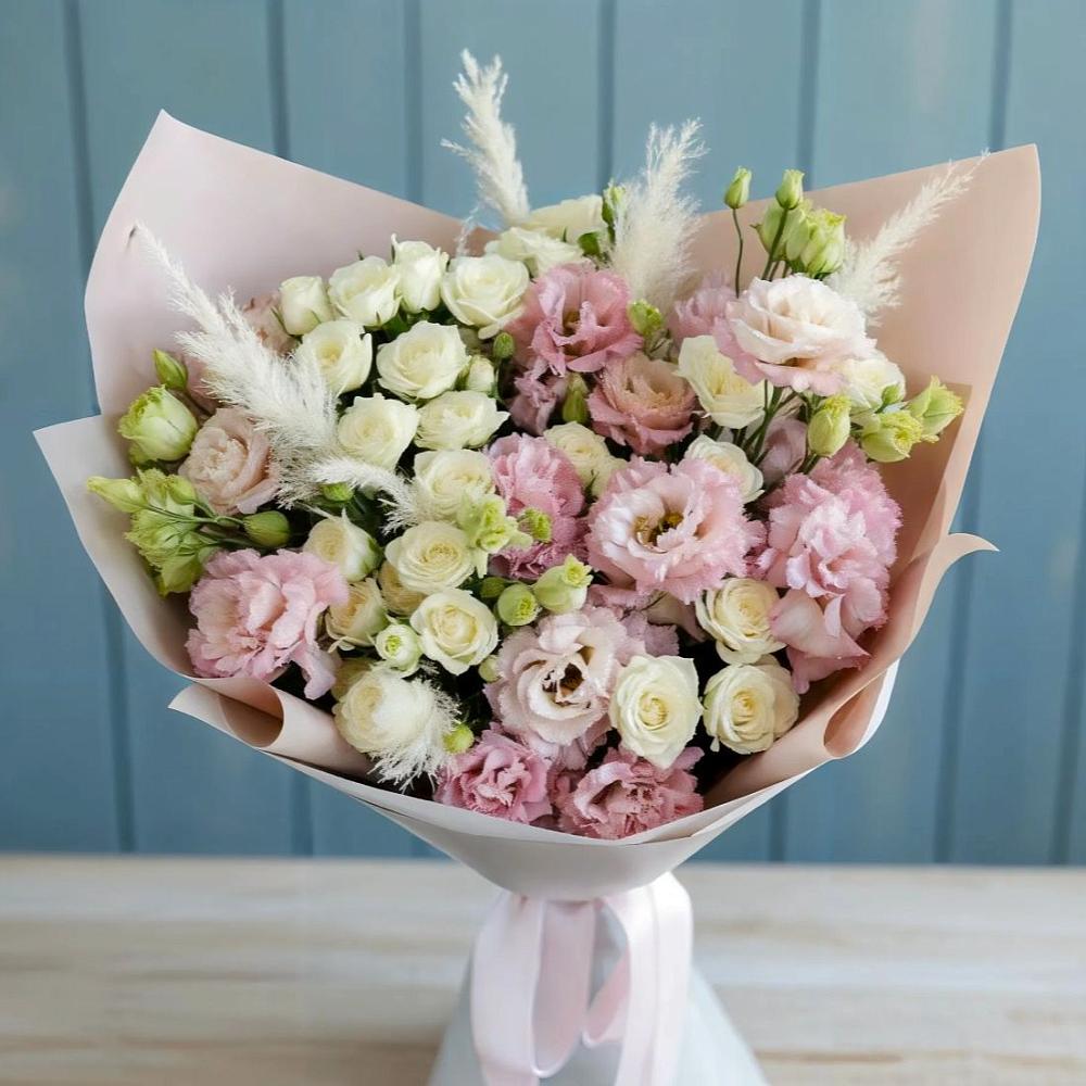 Букет цветов из: Альстромерии и Розы в Долгое