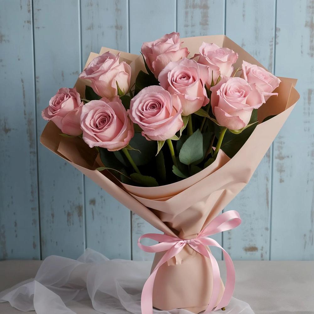 Букет цветов из: Розы в Долгое