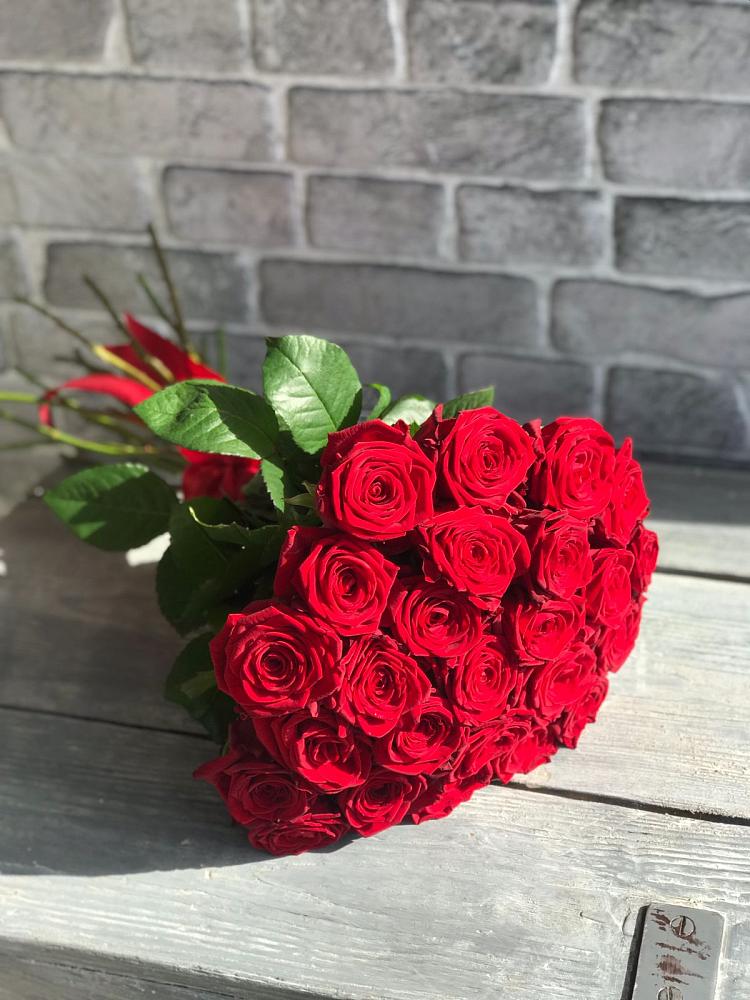 Букет Красные розы Фридом в Долгое