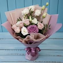 Букет цветов из:  Розы и Лизиантусы #REPLACE_PRED# Долгое