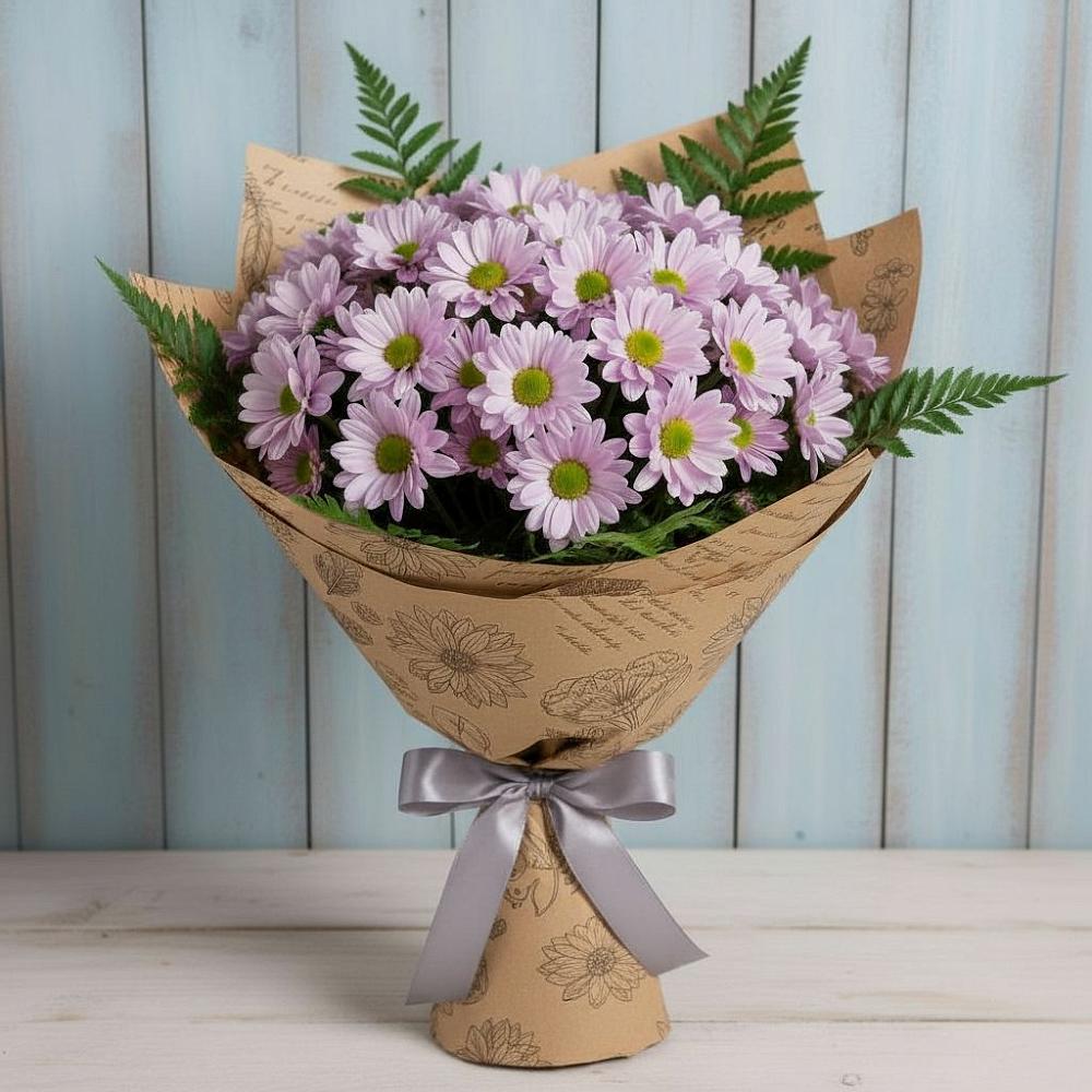 Букет цветов из: Хризантемы в Долгое