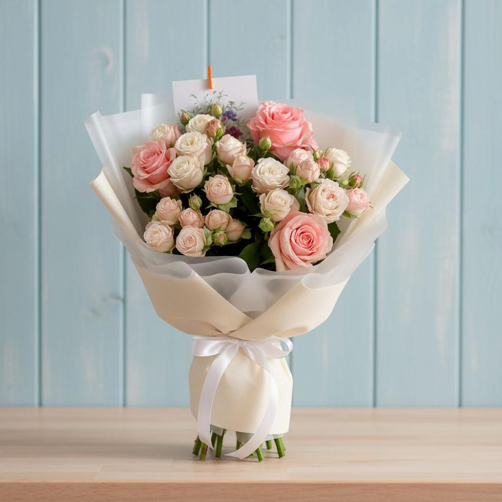 Букет цветов из: Розы в Долгое