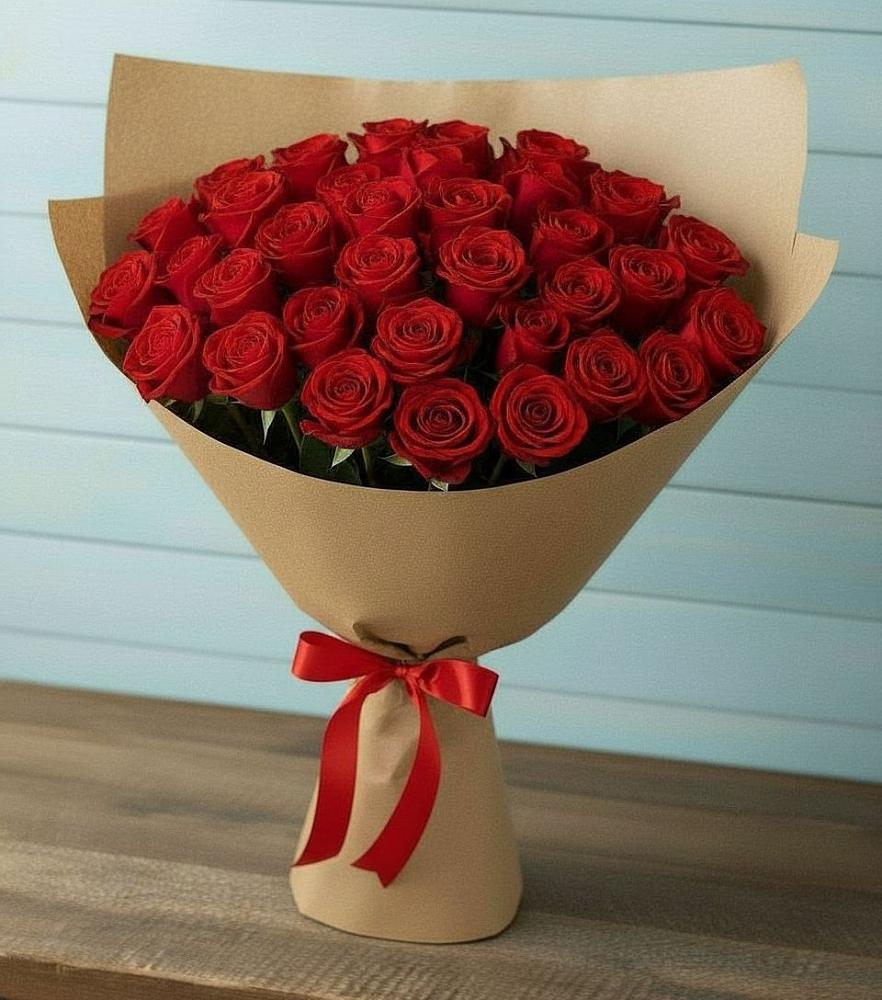 Букет Красные розы Милано в Долгое