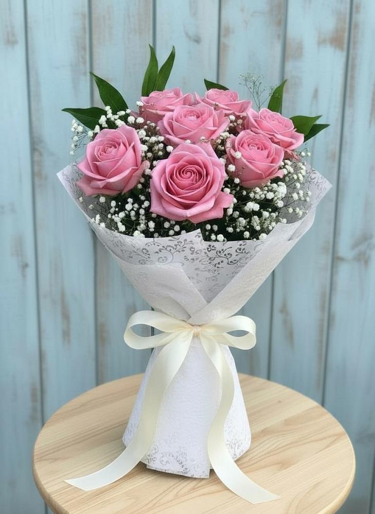 Букет цветов из: Розы в Долгое