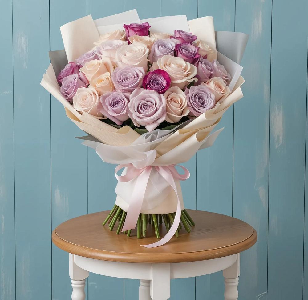 Букет цветов из: Розы в Долгое