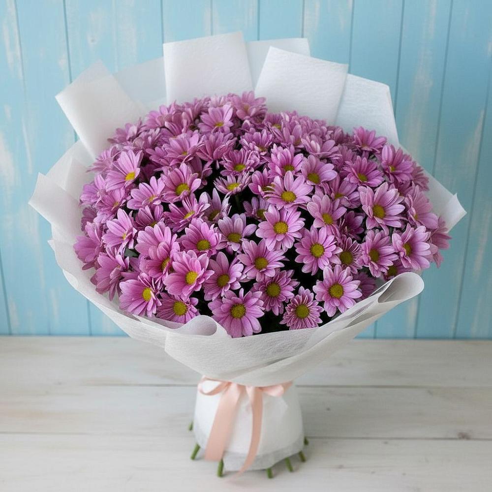 Букет цветов из: Хризантемы в Долгое