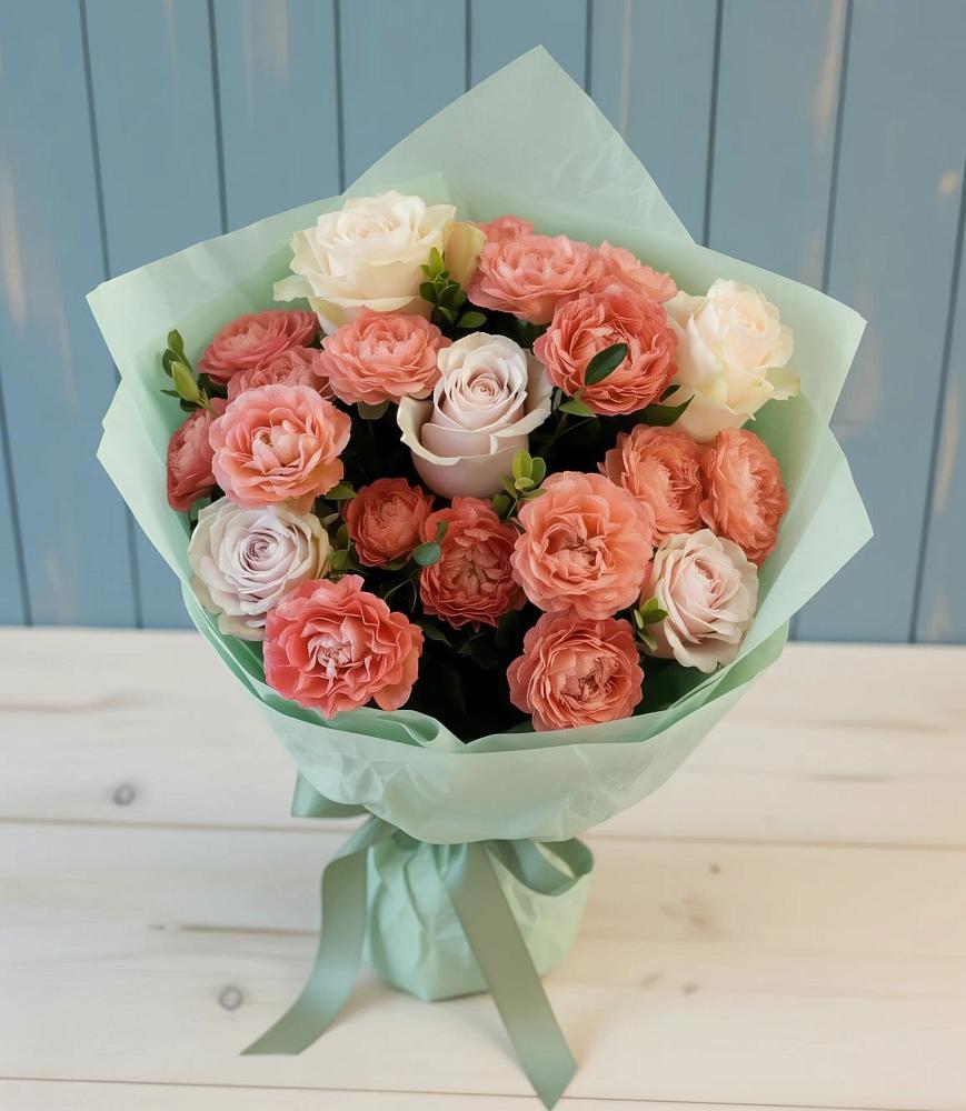 Букет цветов из: Розы в Долгое