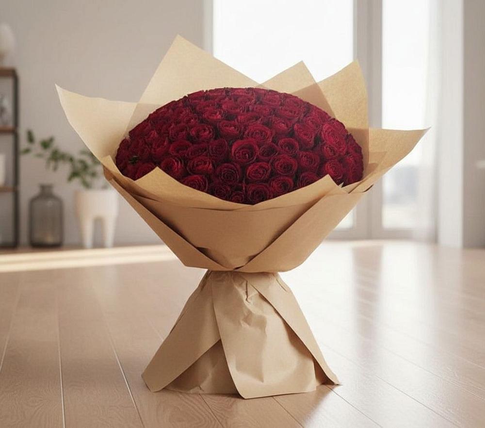 Букет 101 Красная роза в Долгое