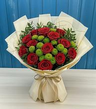 Букет цветов из:  Розы и Хризантемы #REPLACE_PRED# Долгое