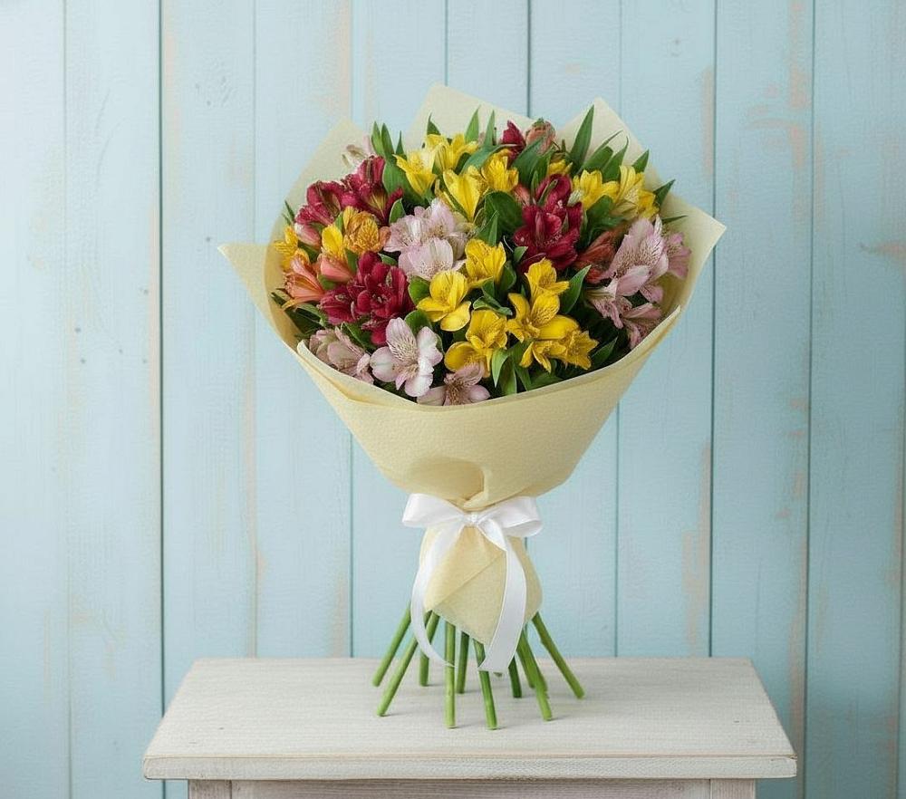 Букет цветов из: Альстромерии в Долгое