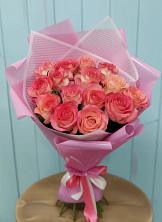 Букет 15 Розовых роз Равель в Долгое
