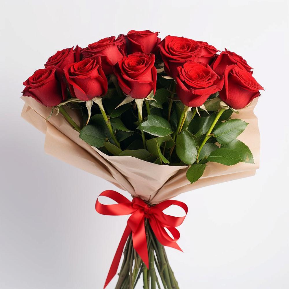 Букет 11 Красных роз Эдлесс Лав в Долгое